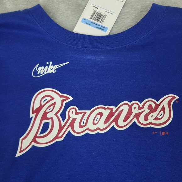 Atlanta Braves Hank Aaron Womens Nike T-Shirt Sz Medium Cooperstown Collection - Picture 2 of 11